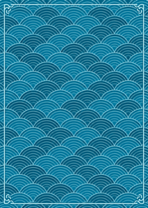 Ocean card back with a wave pattern